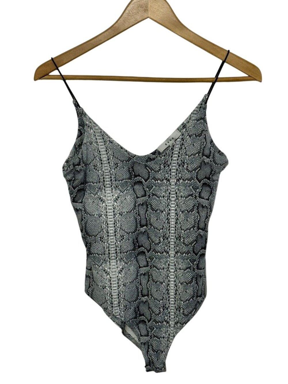 Gaze Animal Print Bodysuit Shapewear Lingerie Women's Size XS Gray And Black - Picture 1 of 4